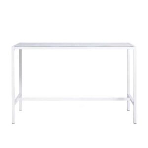 White Rectangular Tapas Table Hire W/ White Top