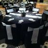 Black Round Banquet Tablecloth Hire