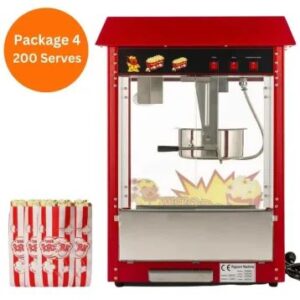 Popcorn Machine Hire – Package 4 (200 Serves)