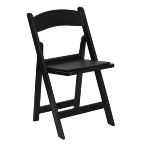 Black Padded Folding Chair Hire