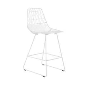 White Wire Stool / White Arrow Stool Hire