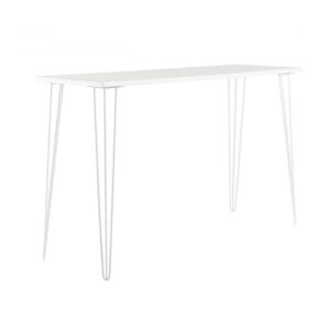White Hairpin Tapas Table With White Top