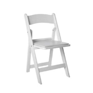White Padded Folding Chair Hire