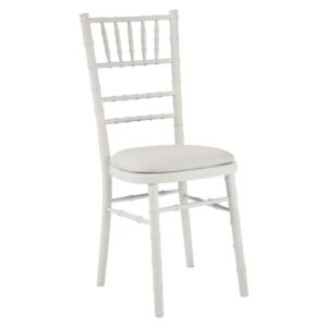 White Tiffany Padded Chair Hire